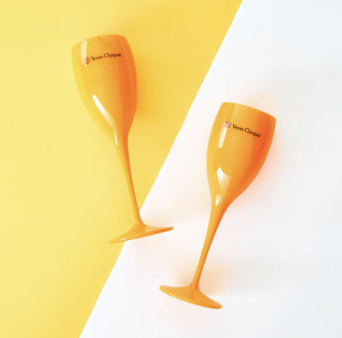 Plastic Champagne Flute - Orange